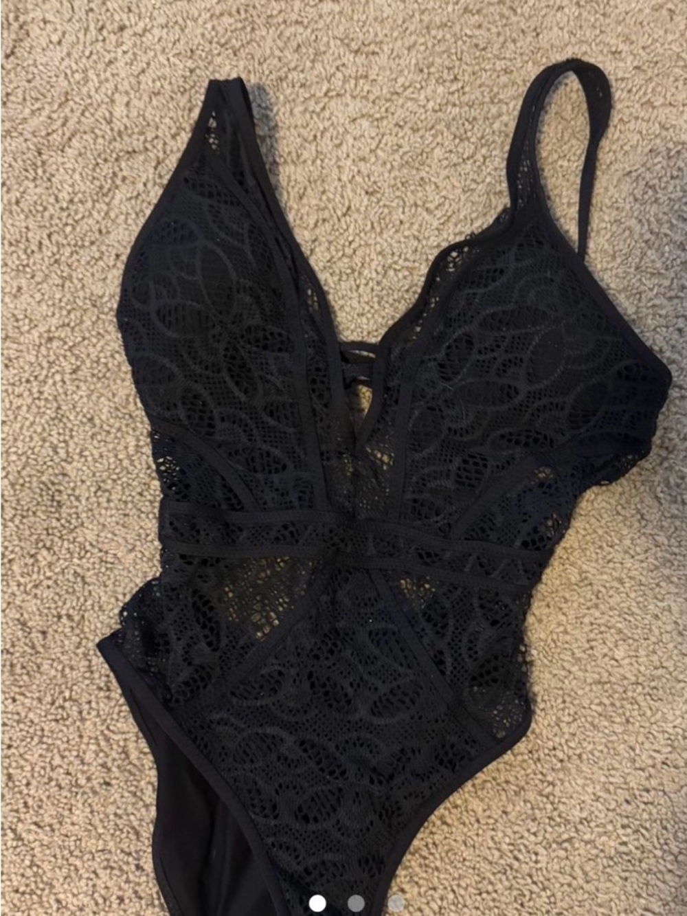 BECCA Black Lace One-Piece Swimsuit